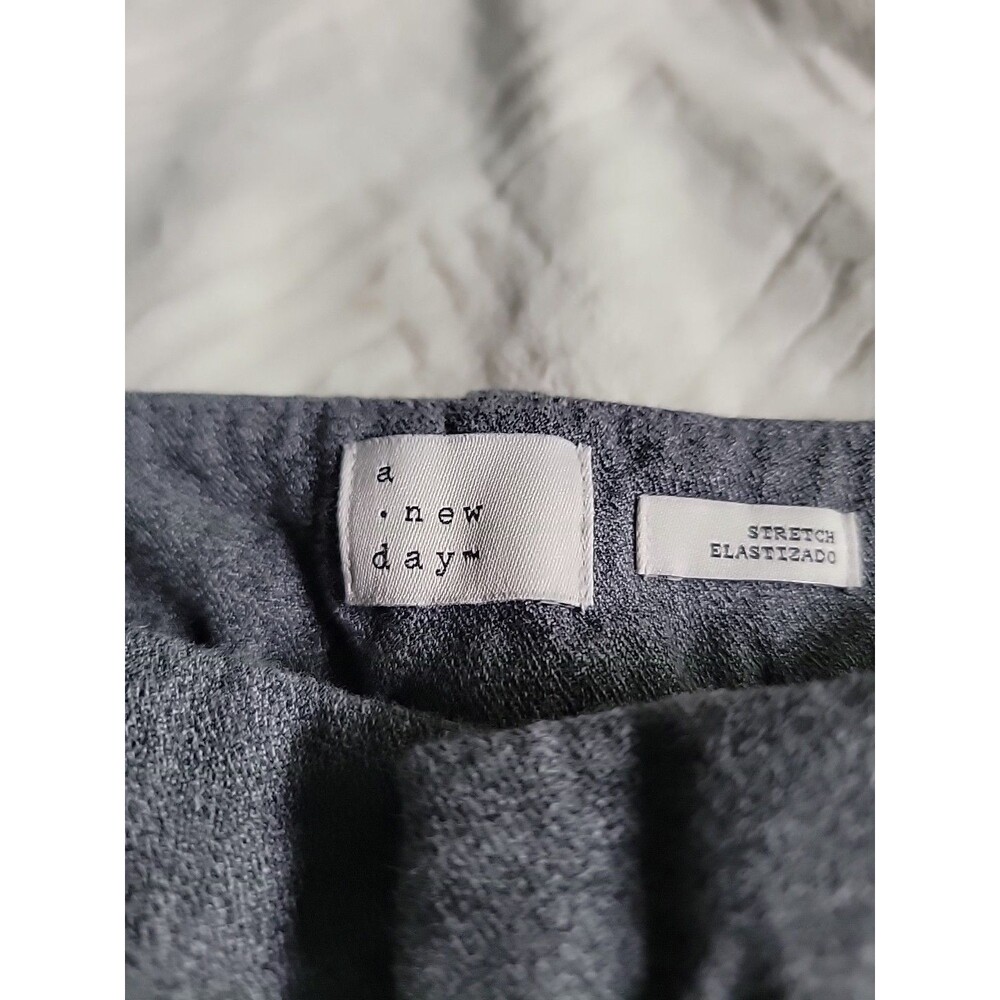 A New Day Womens Size 10 Stretch Elastizado Grey Dress Pants Wide Leg